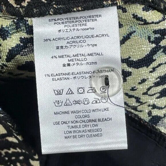 NEW Free People Pants Womens 0 black pink tan flare crop boho geo - Picture 7 of 10